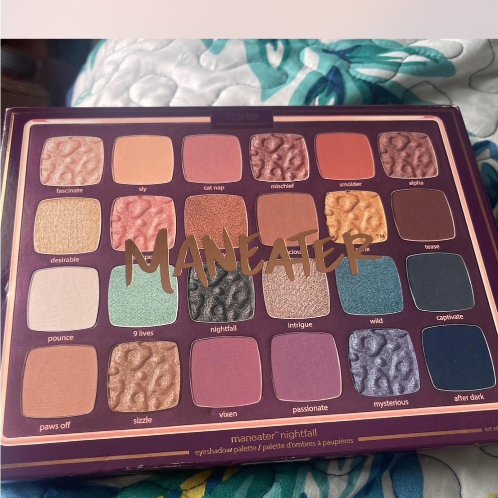 New Tarte Maneater Nightfall Eyeshadow Palette - Bold Multi-Color Shades